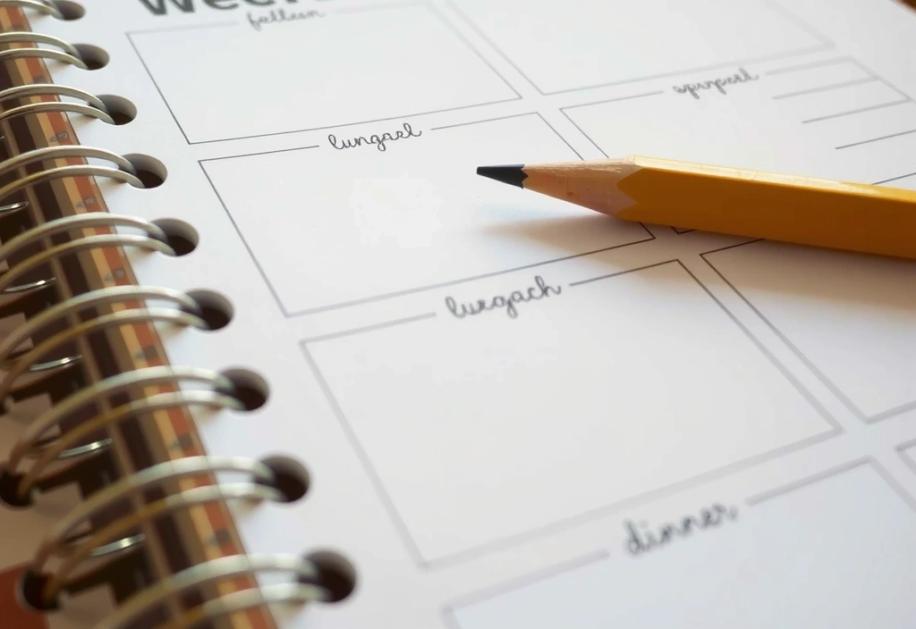 Veckoplanerare – fält för måltider